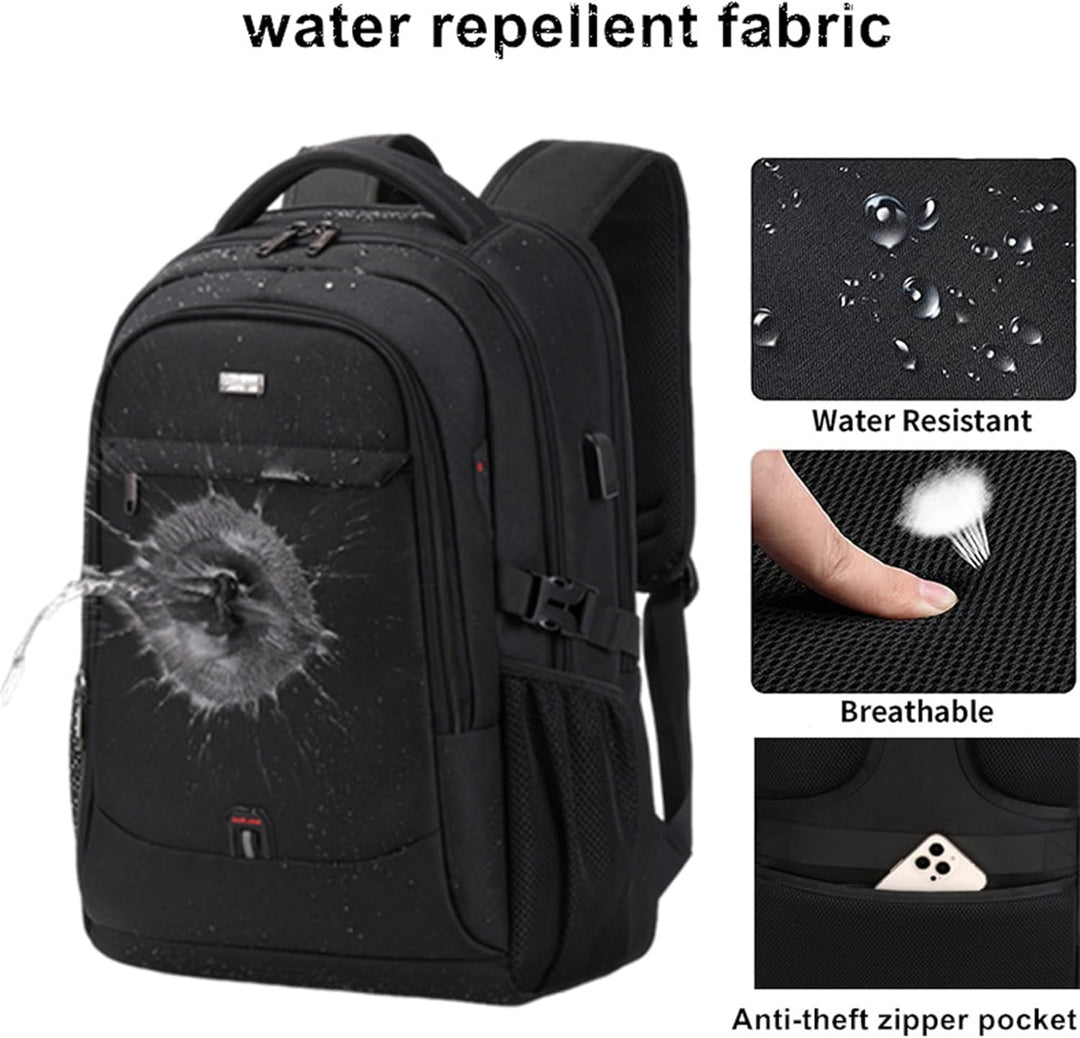 Unisex Water-Resistant Laptop Travel Backpack with Smart Organization