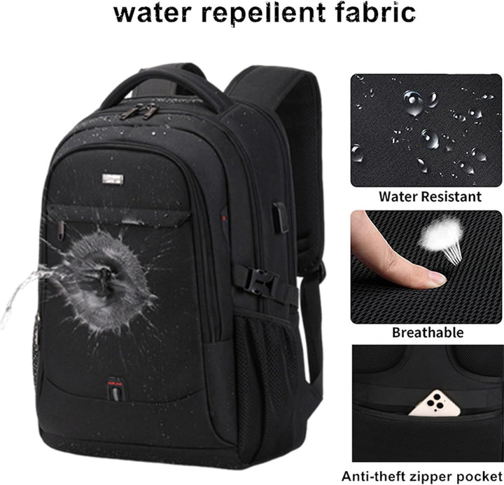 Unisex Water-Resistant Laptop Travel Backpack with Smart Organization