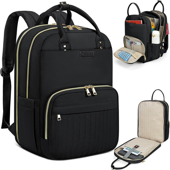 Unisex Water-Resistant Travel Laptop Backpack - 15.6\