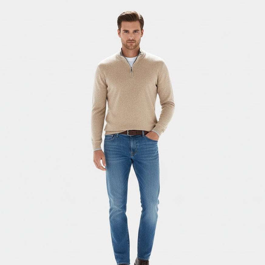 Men's Simple Zipper Sweater