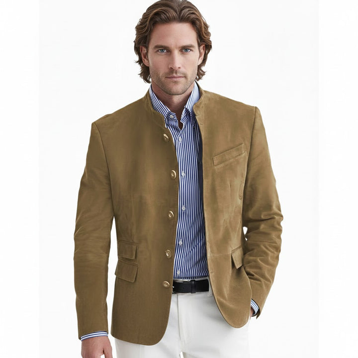 Suede Blazer for Men - Elena Harper