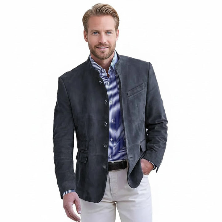 Suede Blazer for Men - Elena Harper