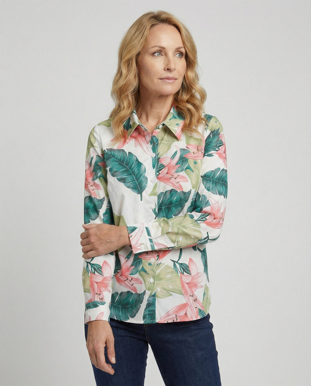 Ladies' Blouse Print Shirt Collar