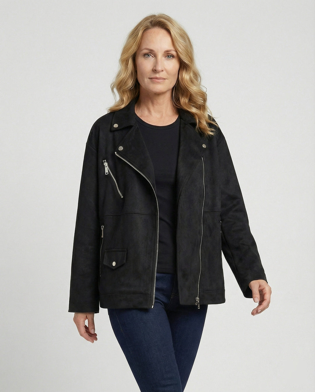 Brown Leather Jacket Women Suede