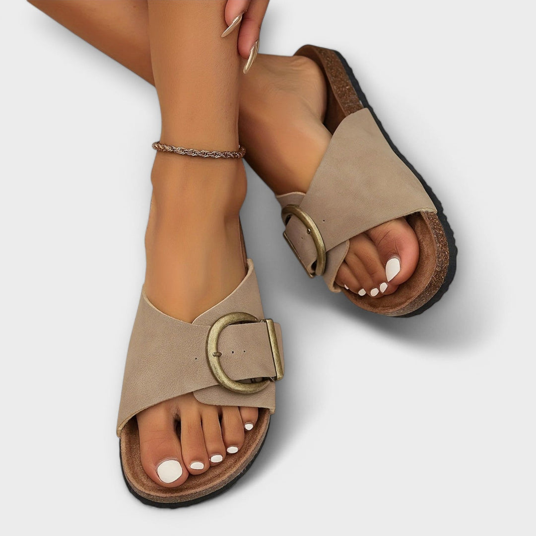 Letizia Soft Suede Sandal, view 3 - Elena Harper