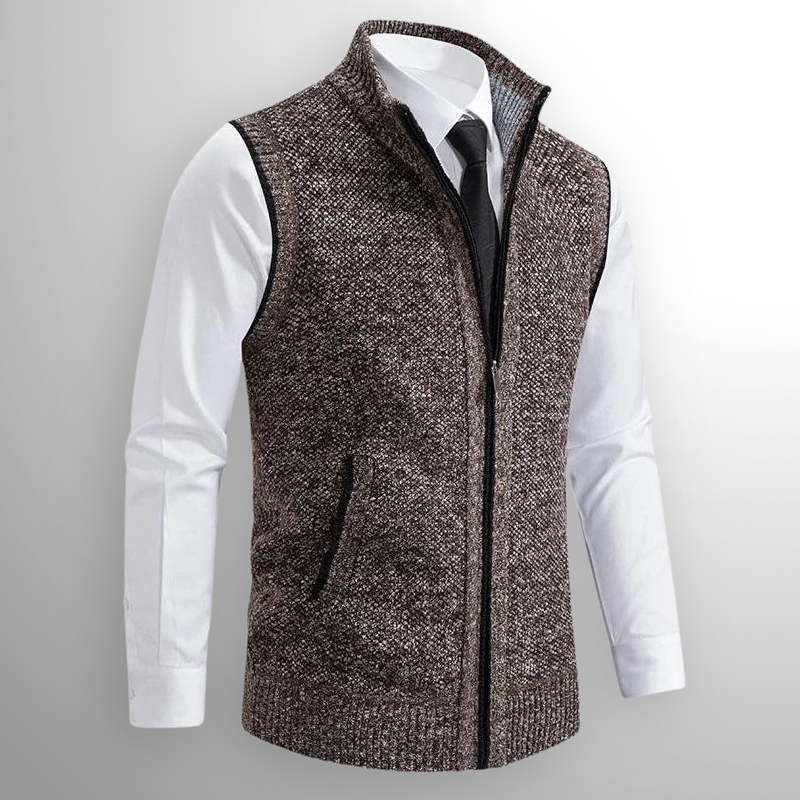 BRANDON – SMART ZIP-UP KNIT VEST