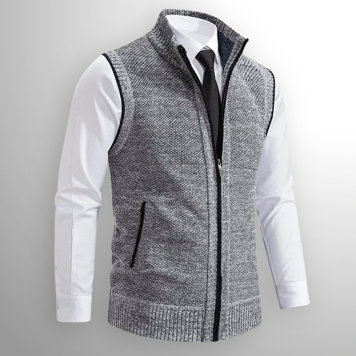 BRANDON – SMART ZIP-UP KNIT VEST