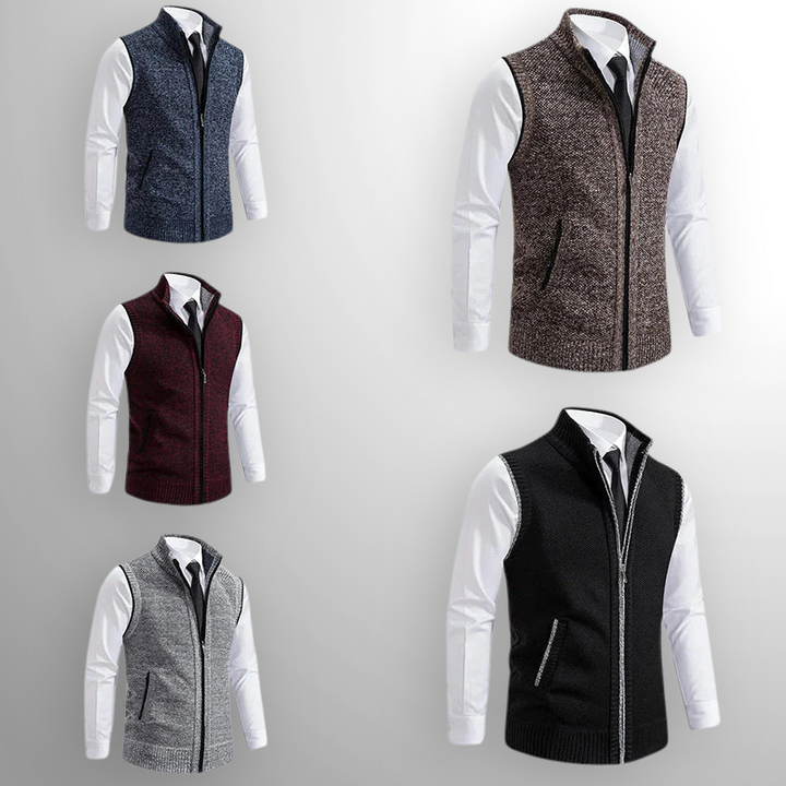 BRANDON – SMART ZIP-UP KNIT VEST