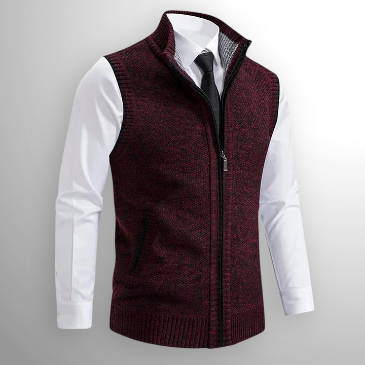 BRANDON – SMART ZIP-UP KNIT VEST