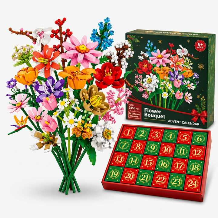 Advent Bloom 24-Day Flower Building Block Advent Calendar - Elena Harper