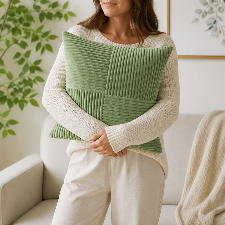 Corvella Corduroy Cushion Cover That Matches The Photo, view 7 - Elena Harper