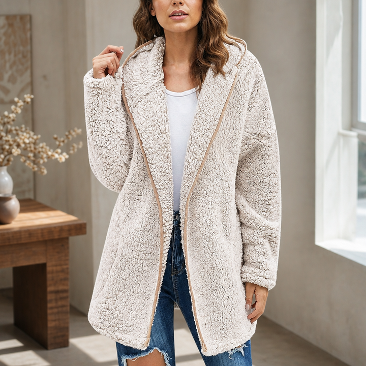 Cozyelle Plush Hooded Cardigan - Elena Harper