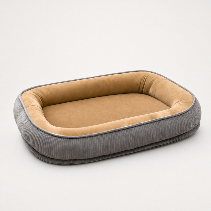 Denhaven Two-Sided Bolster Dog Bed With Raised Edge - Elena Harper