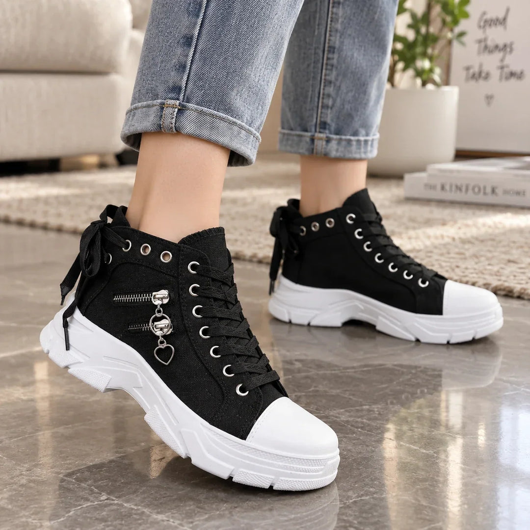 Breezara Lace-Up Platform Sneaker Boots - Elena Harper
