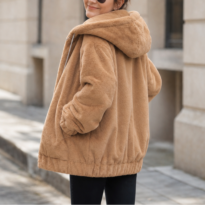 Cozyline Plush-Lined Pocket Hooded Vest - Elena Harper