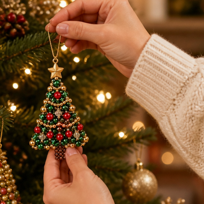 Bead & Bough Beaded Christmas Tree Ornament Kit - Elena Harper