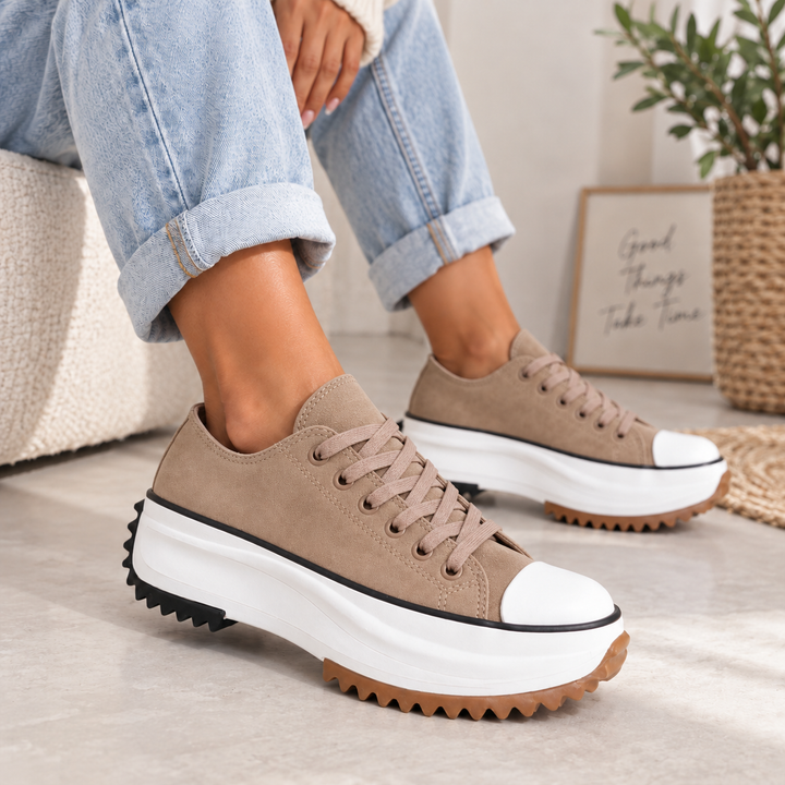 Bettina Platform Lace-Up Sneakers - Elena Harper