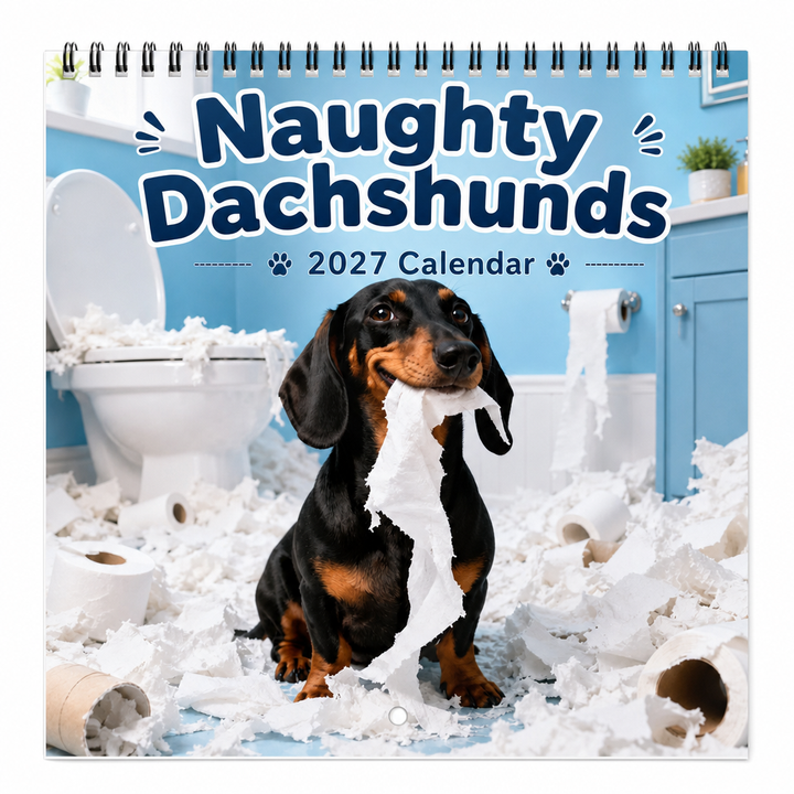 Dapper Dachshunds Funny Dachshund Wall Calendar - Elena Harper