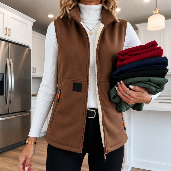 Cozycrest – Plush-Lined Sleeveless Winter Vest