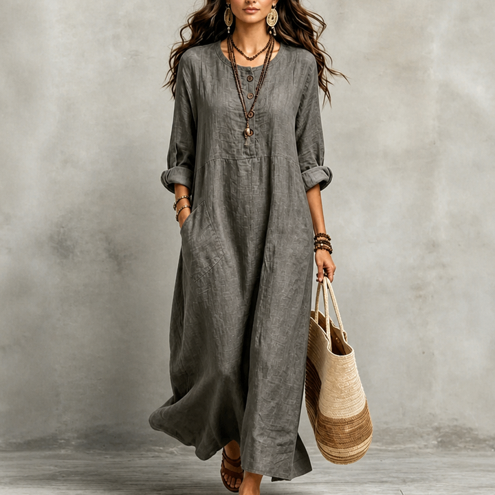 Daylora Pocketed Maxi Dress - Elena Harper