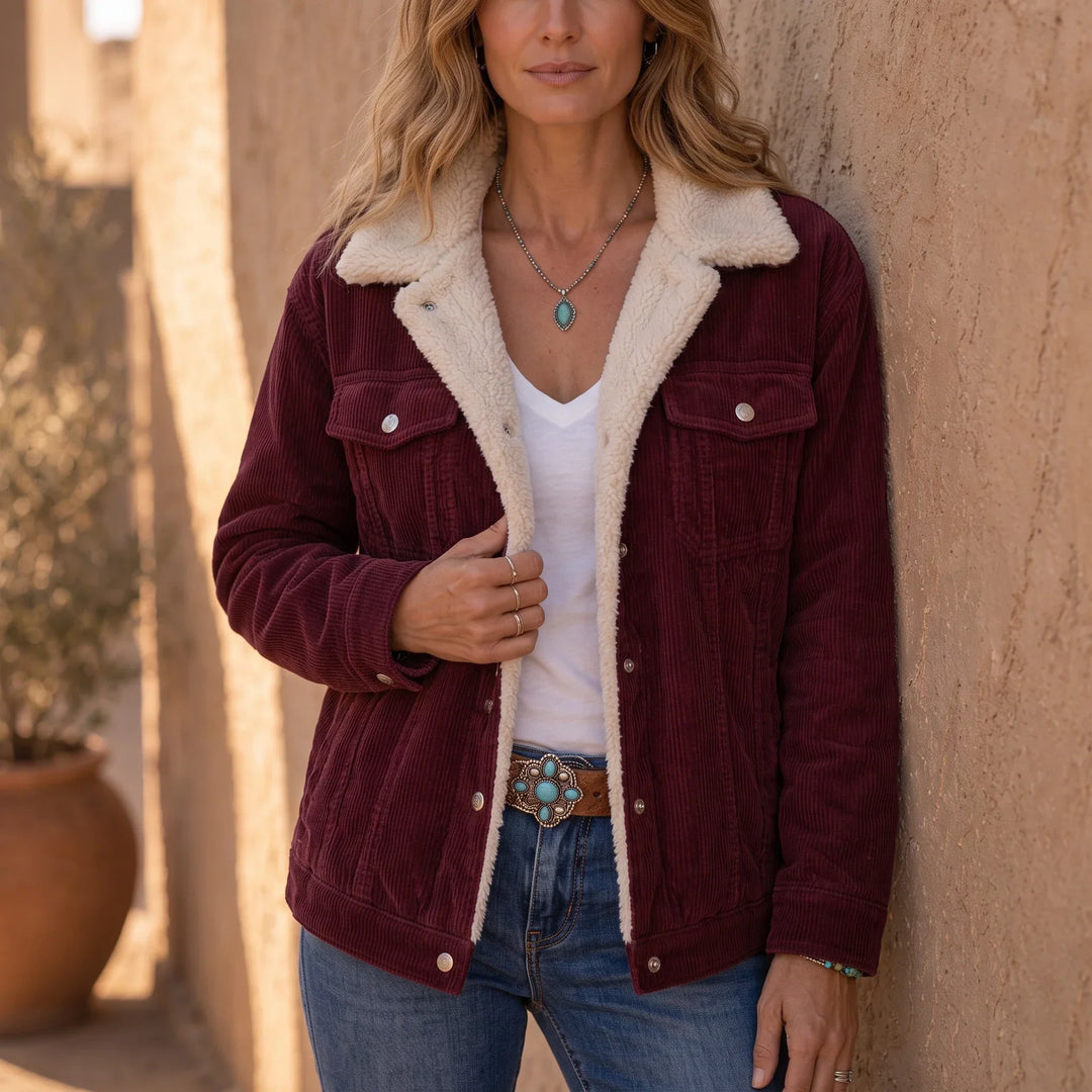 Cordelia – Sherpa-Lined Corduroy Jacket