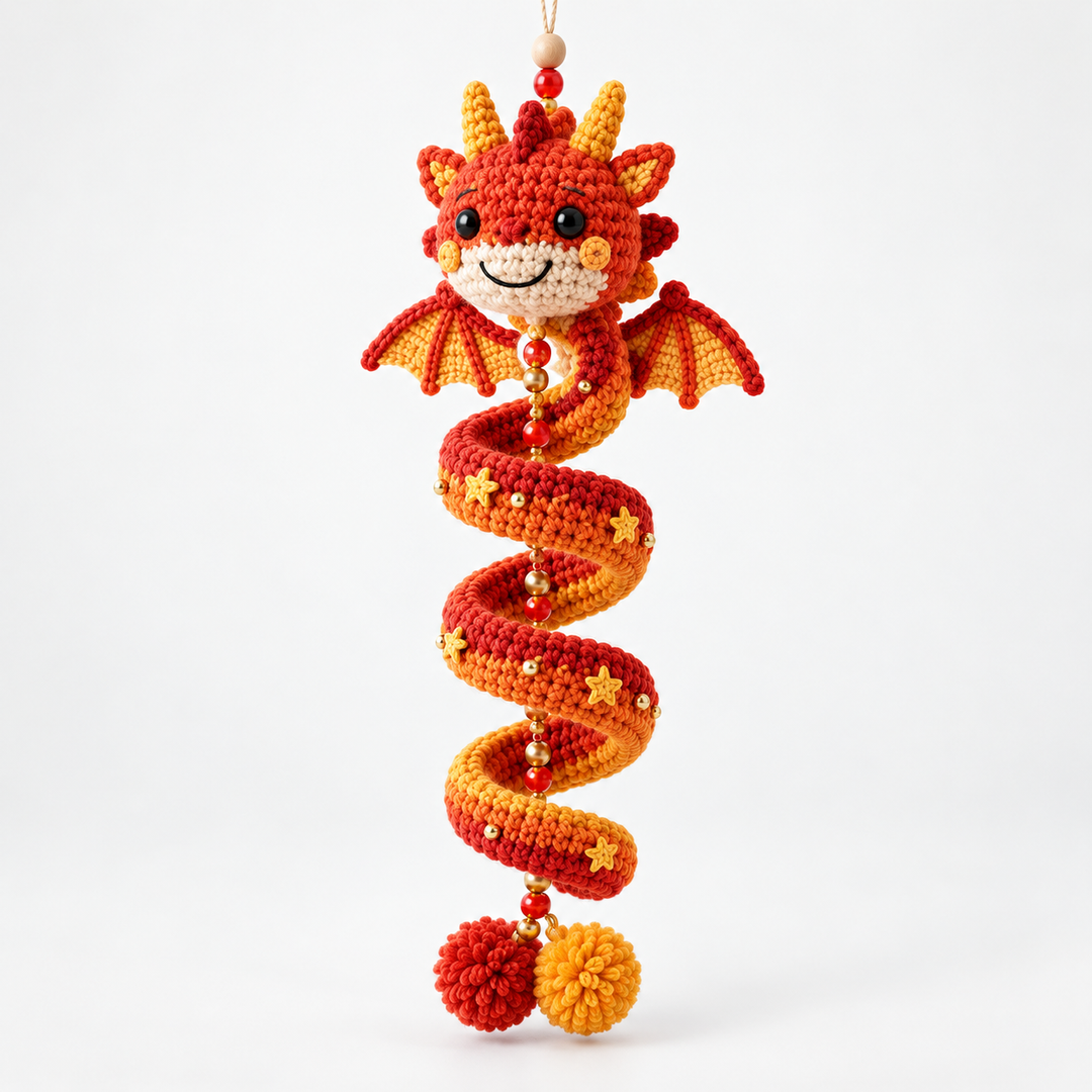 Dracora Spiral Dragon Crochet Ornament Kit - Elena Harper
