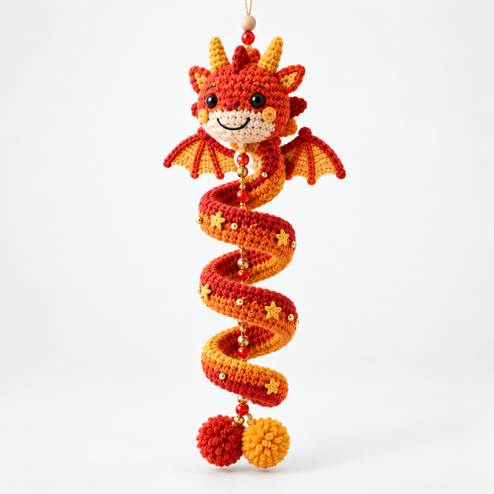 Dracora Spiral Dragon Crochet Ornament Kit - Elena Harper