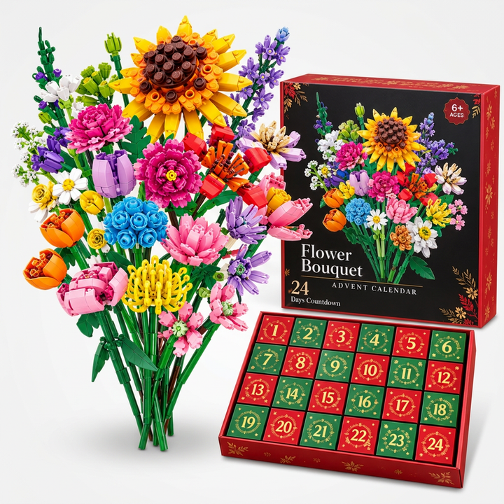 Advent Bloom 24-Day Flower Building Block Advent Calendar - Elena Harper