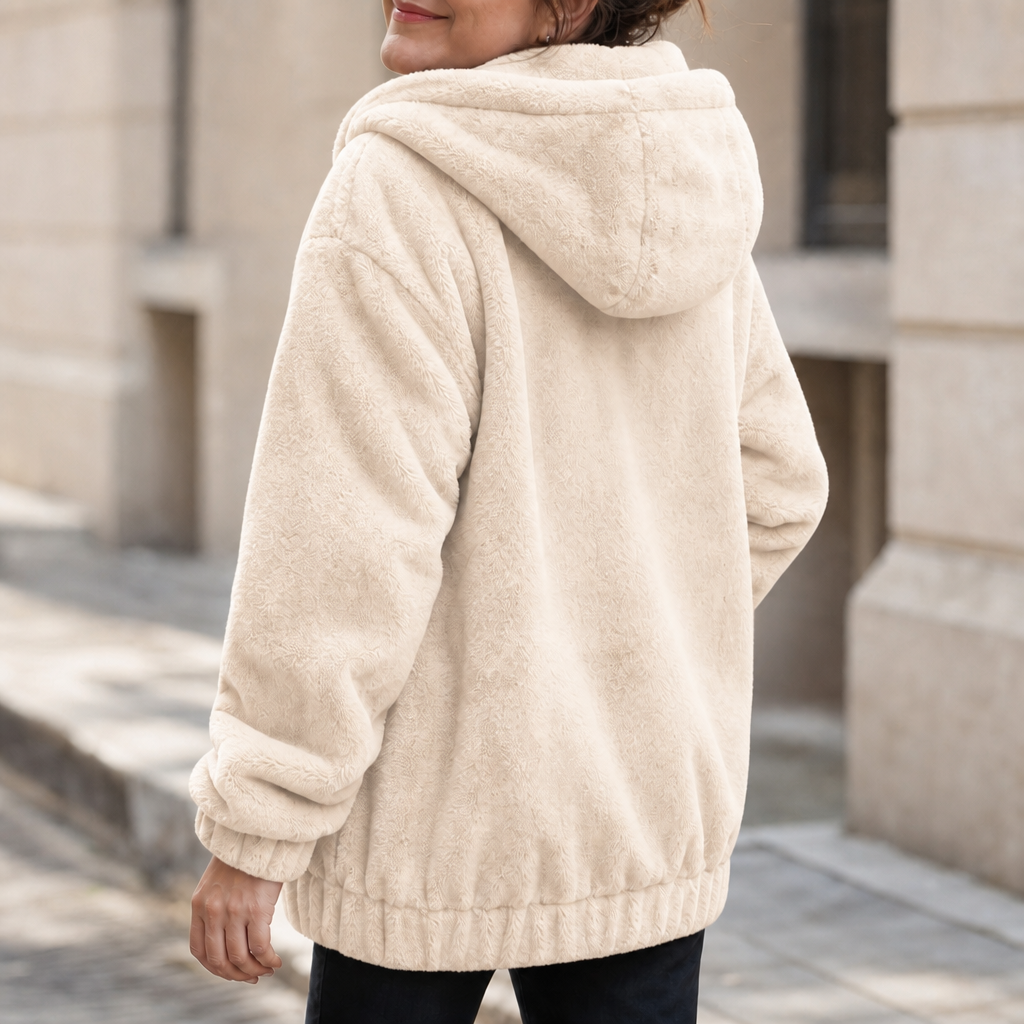 Cozyline Plush-Lined Pocket Hooded Vest - Elena Harper