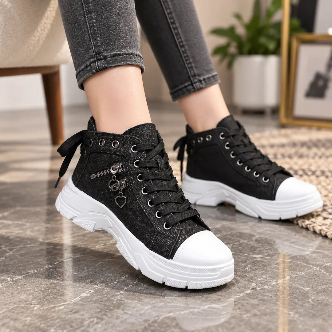 Breezara Lace-Up Platform Sneaker Boots - Elena Harper