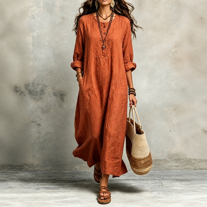 Daylora Pocketed Maxi Dress - Elena Harper