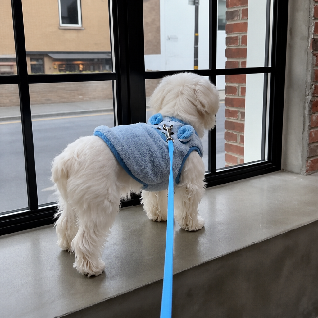 CozyTrail Fleece-Lined Dog Vest With Leash Ring - Elena Harper