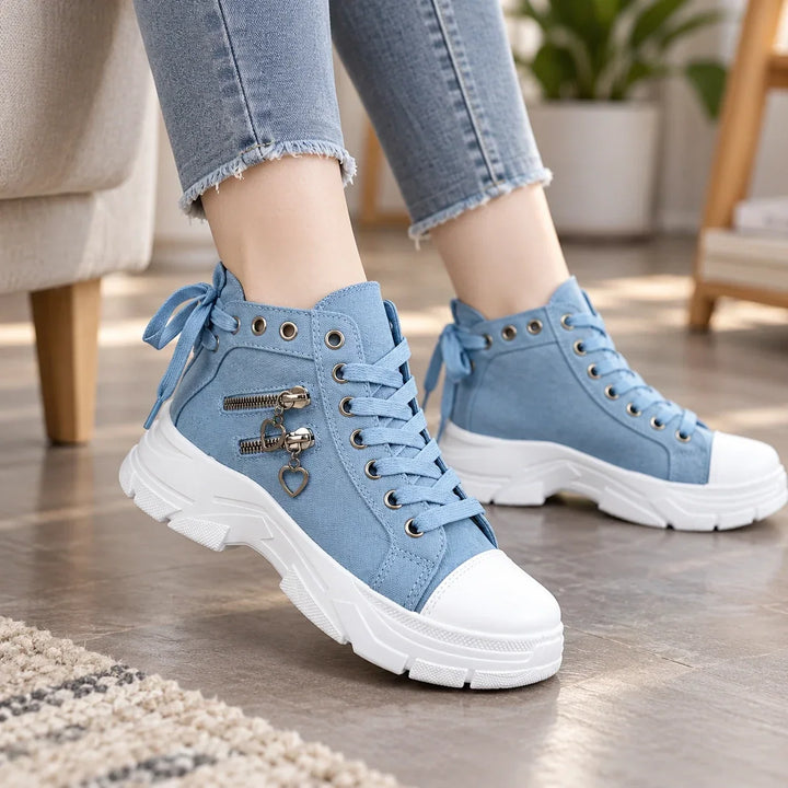 Breezara Lace-Up Platform Sneaker Boots - Elena Harper