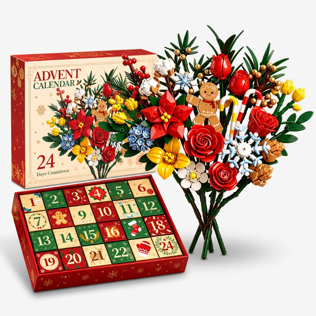 Advent Bloom 24-Day Flower Building Block Advent Calendar - Elena Harper