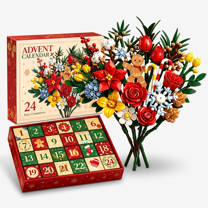 Advent Bloom 24-Day Flower Building Block Advent Calendar - Elena Harper