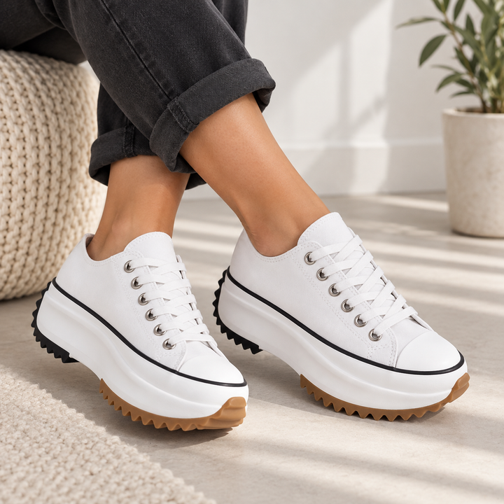Bettina Platform Lace-Up Sneakers - Elena Harper