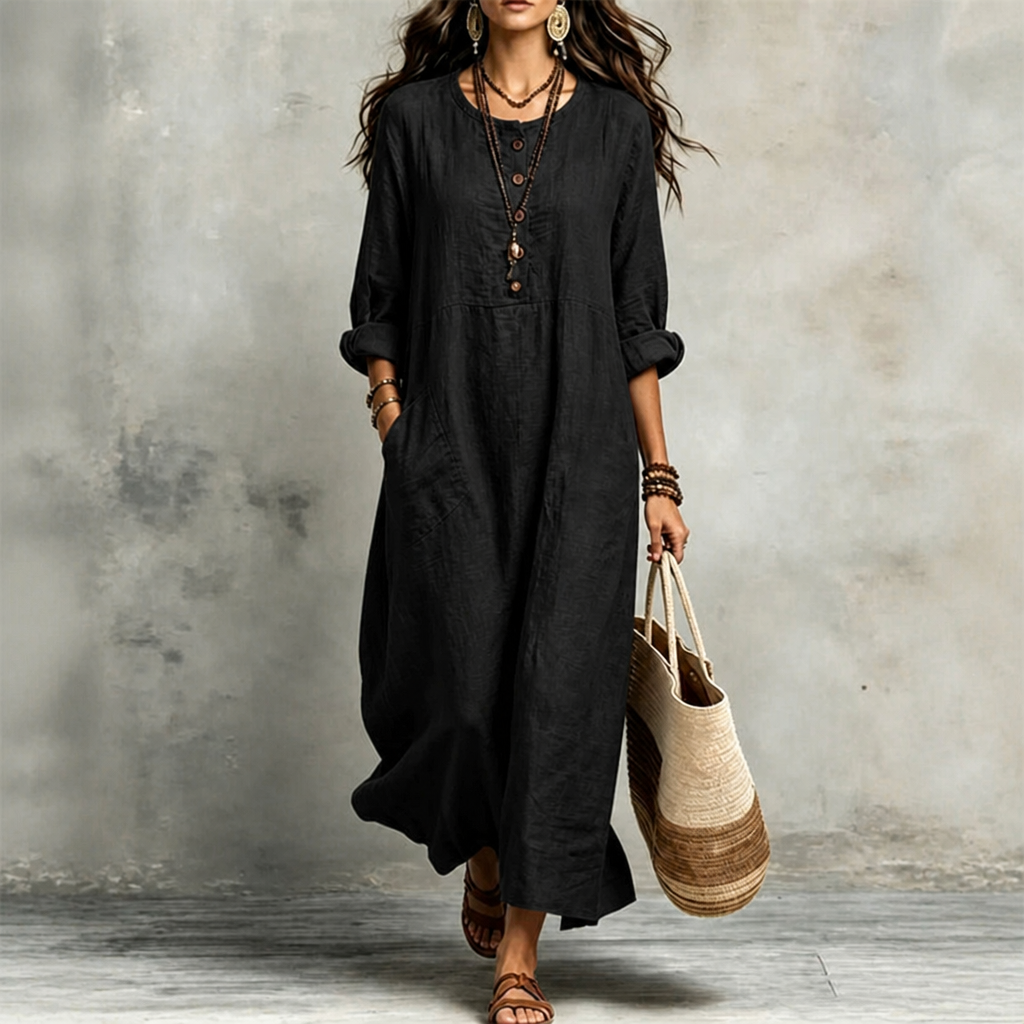 Daylora Pocketed Maxi Dress - Elena Harper