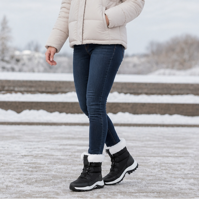 Cozywalk Fleece-Lined Non-Slip Platform Snow Boots - Elena Harper