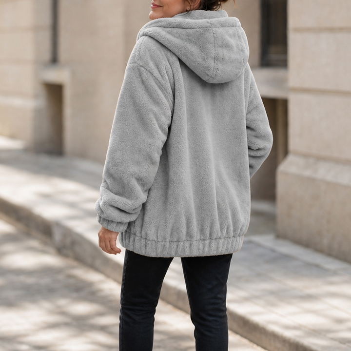 Cozyline Plush-Lined Pocket Hooded Vest - Elena Harper