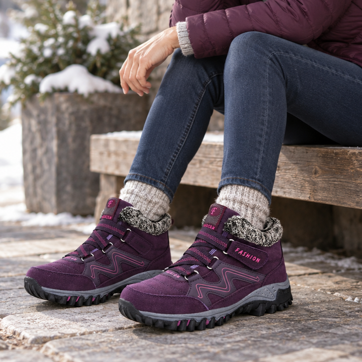 Cozywalk Fleece-Lined Look Non-Slip Ankle Boots - Elena Harper