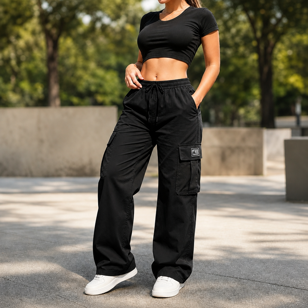 EaseCargo Lightweight Drawstring Cargo Pants - Elena Harper