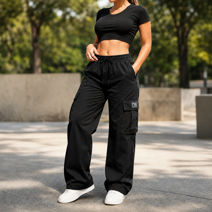 EaseCargo Lightweight Drawstring Cargo Pants - Elena Harper