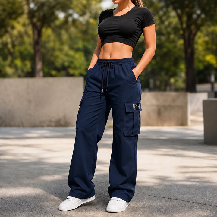 EaseCargo Lightweight Drawstring Cargo Pants - Elena Harper