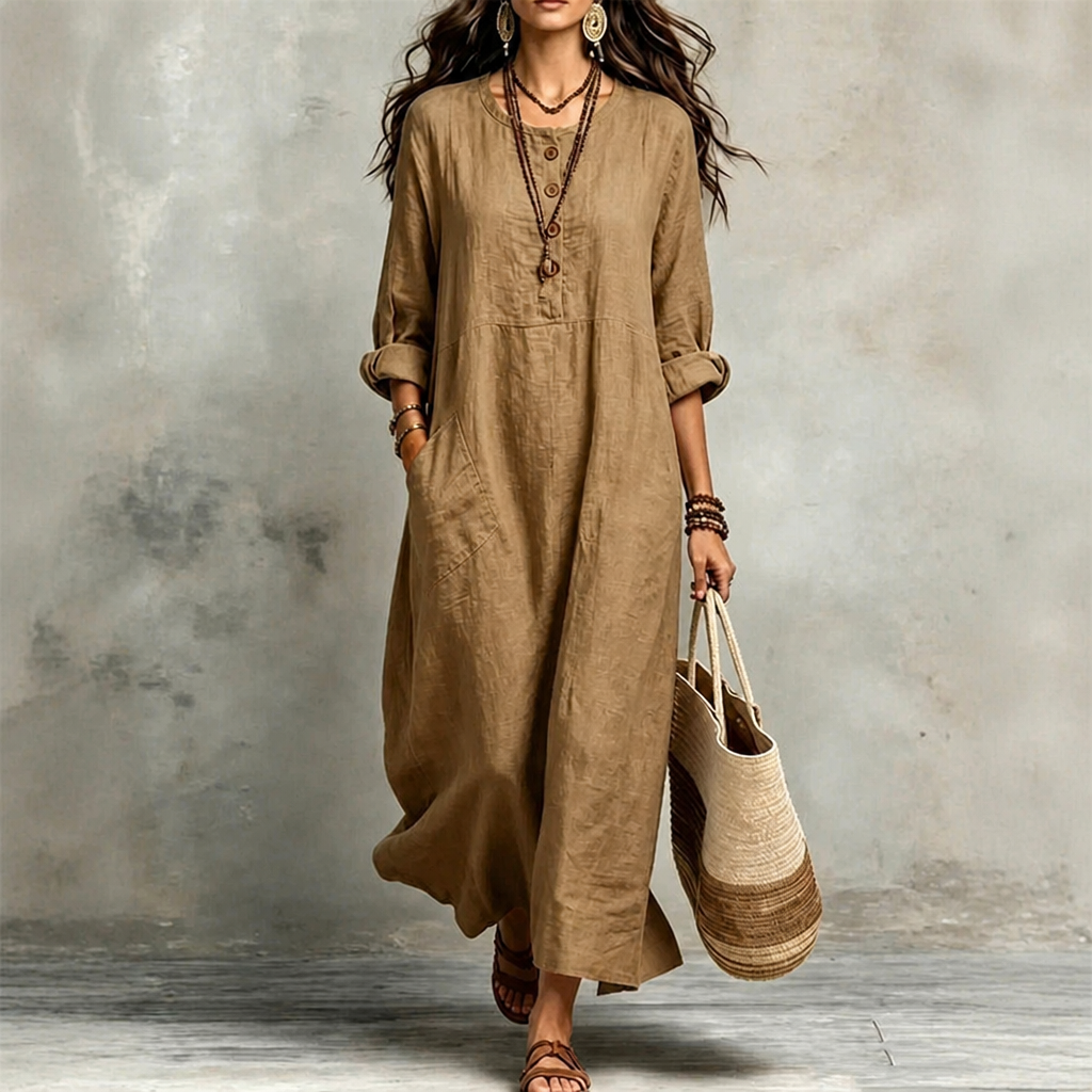 Daylora Pocketed Maxi Dress - Elena Harper