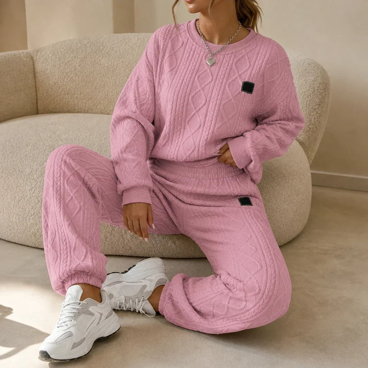 Cable & Co. Cable-Knit Sweater And Trouser Set - Elena Harper
