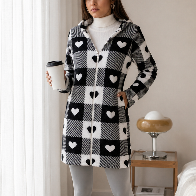 Checkhaven Buffalo Check Hooded Zip Jacket - Elena Harper