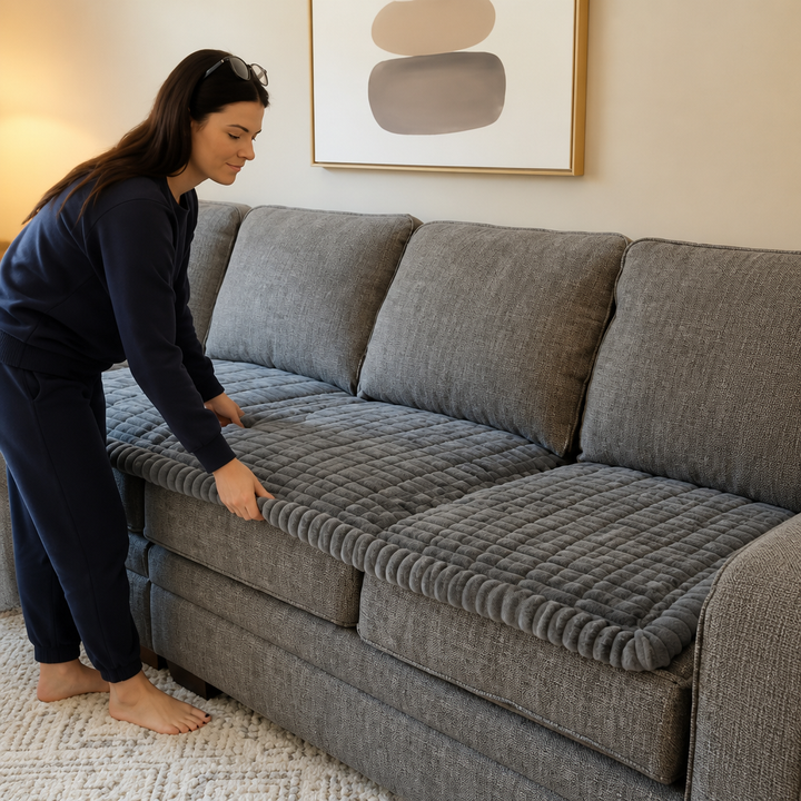 Corduroy Haven – Quilted Corduroy Non-Slip Sofa Cover