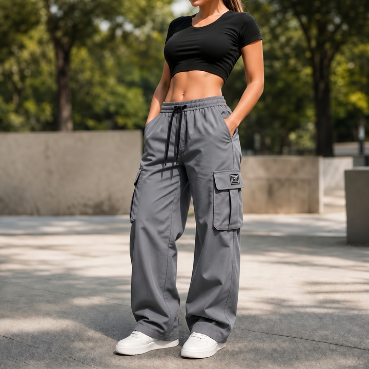 EaseCargo Lightweight Drawstring Cargo Pants - Elena Harper