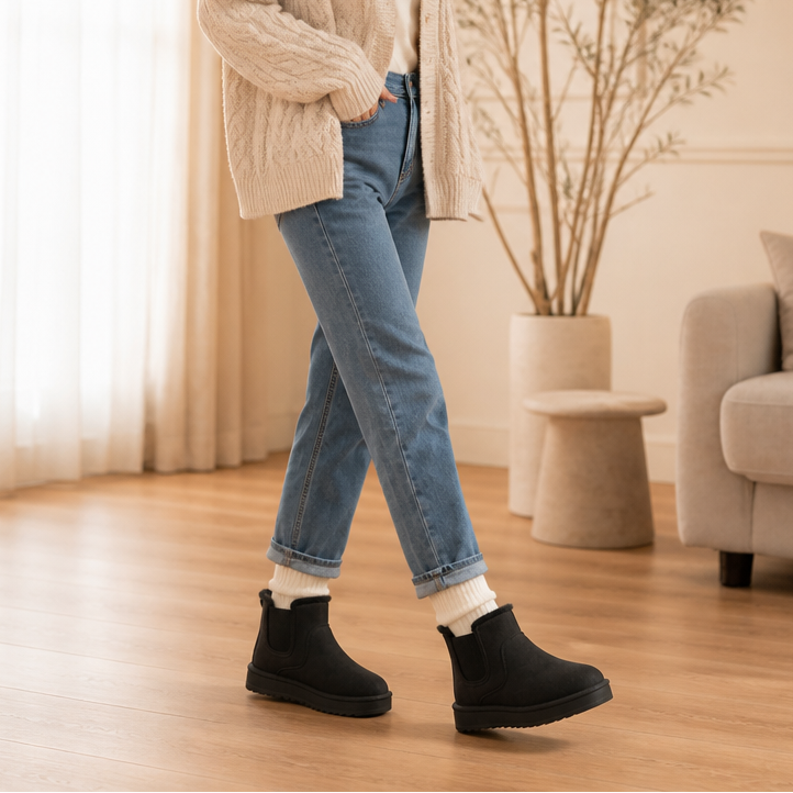 Cozywalk Fur-Lined Slip-On Winter Boots - Elena Harper