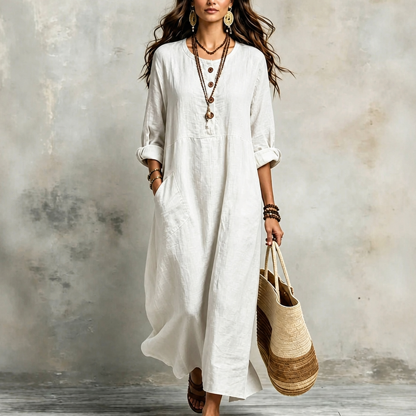 Daylora Pocketed Maxi Dress - Elena Harper